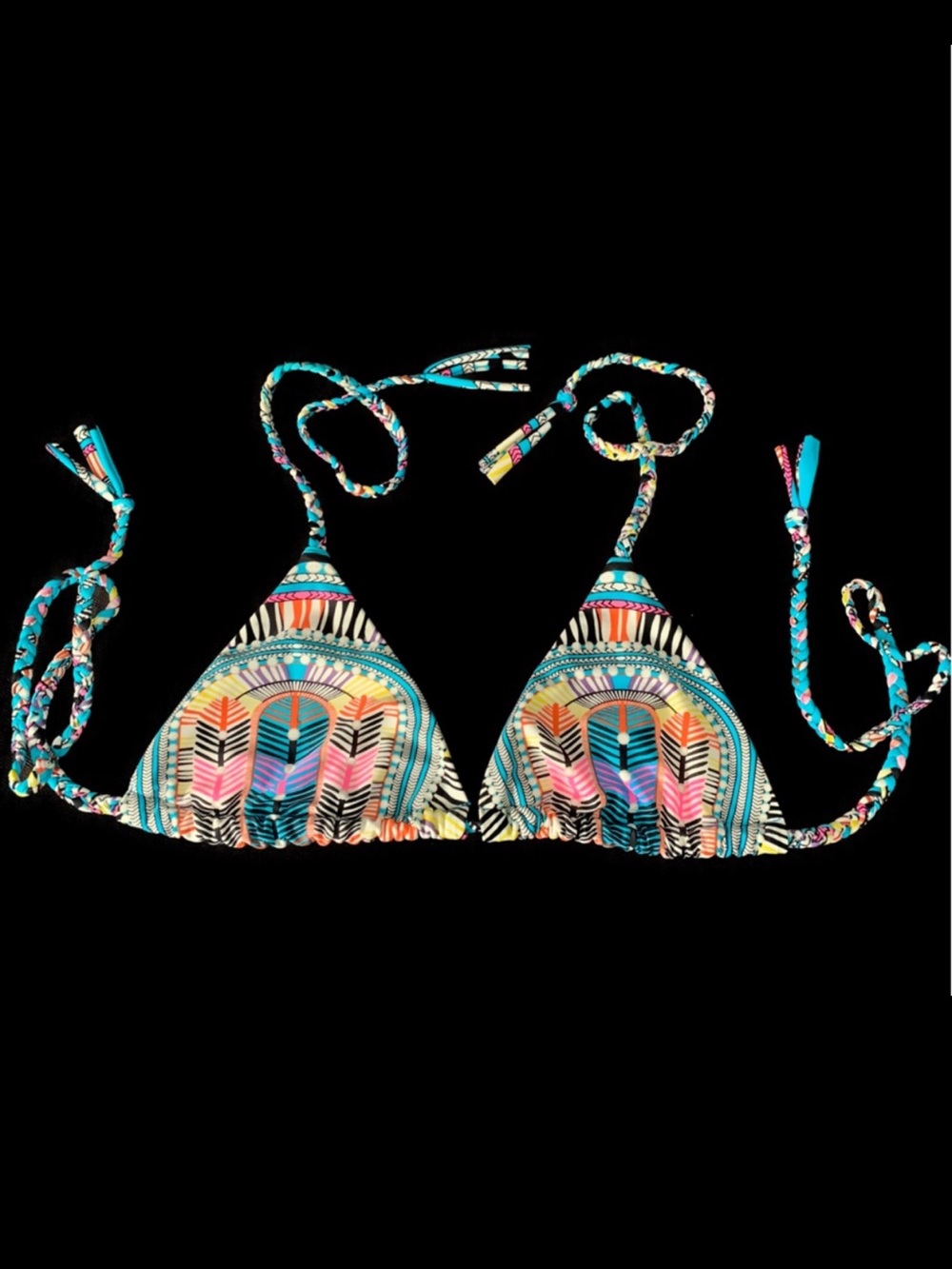 Mara Hoffman Aztec Print Bikini Top